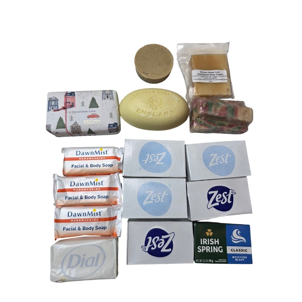 Assorted Bar Soap Lot 14pc Zest Irish Spring Dial Asquith Somerset Dawn Vegan E1 - Picture 3 of 10